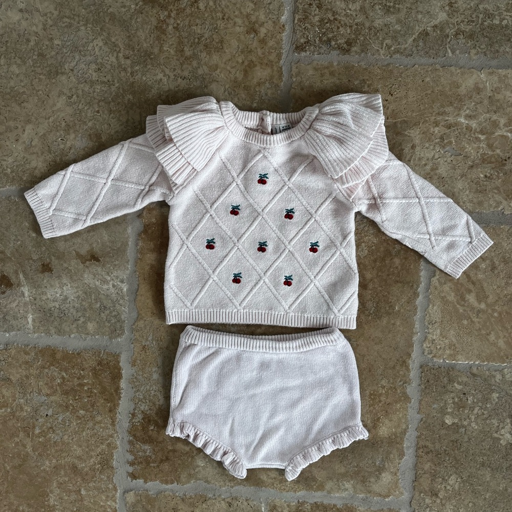 Janie and Jack Knit Baby Sweater Set
